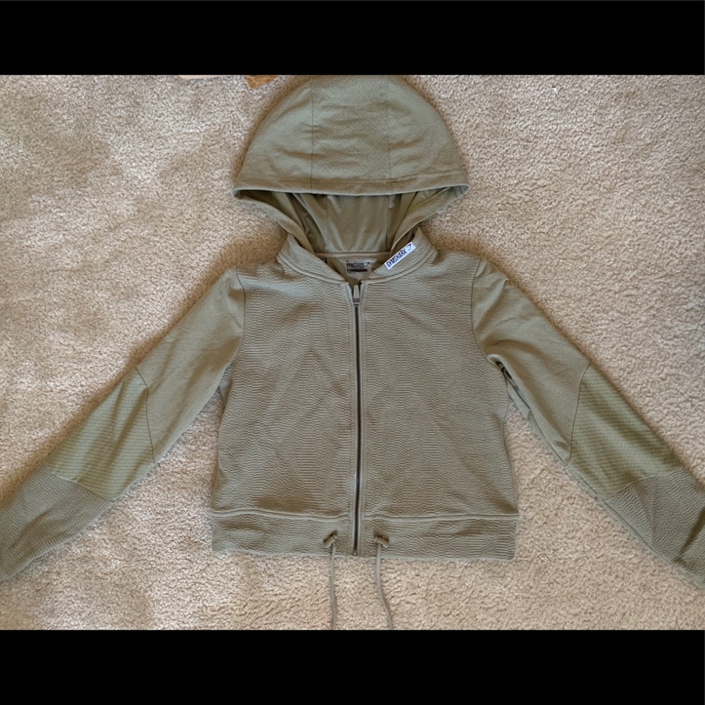 New Gymshark True Texture Hooded Bomber Jacket